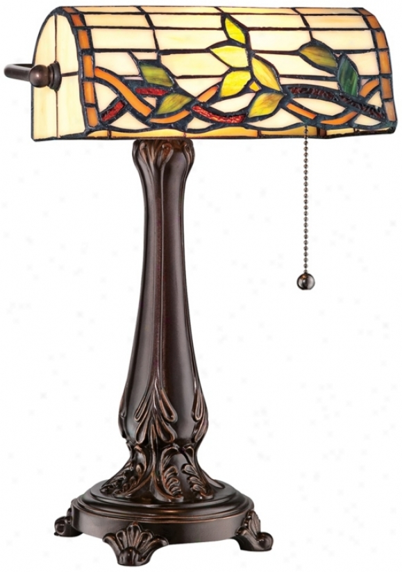 Lite Source Kyleigh Tfifany Style Glass Desk Lamp (v9536)