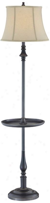 Lite Source Laurence Dark Bronze Tray Table Floor Lamp (1v184)