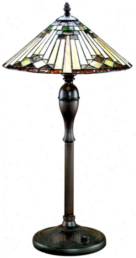 Lite Source Round Base Tiffany Table Lamp (94861)