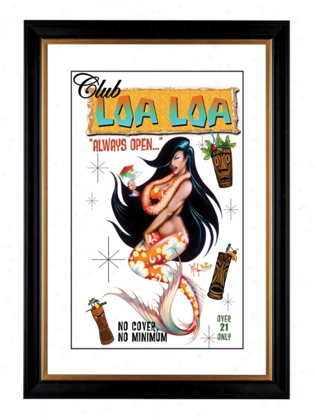 Loa Loa Mermaid Giclee 41 3/8" High Wall Art (33813-80384)