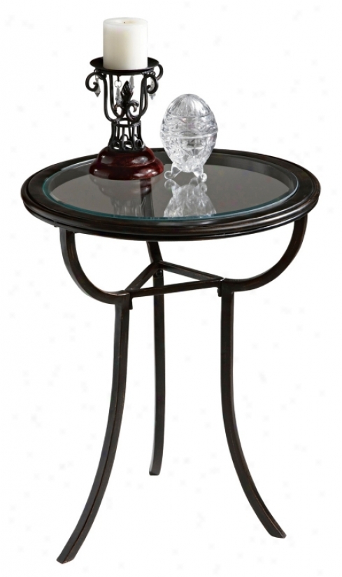 Loft Collection Beveled Glass Top Accent Table (m3973)