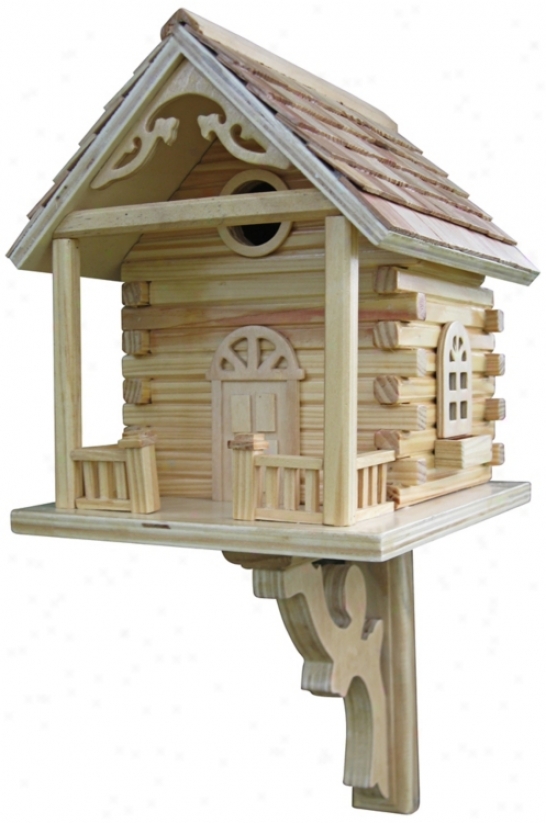 Log Cabin Bird House (h9628)