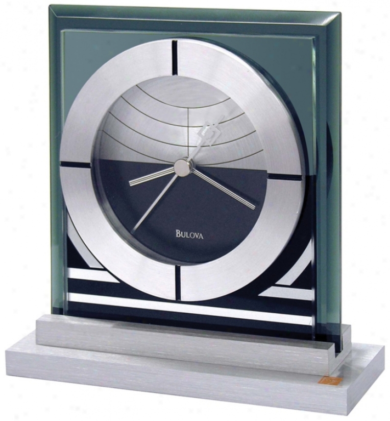Loggia Gate 5 1/2" Wide Bulova Desk Clock (v2003)