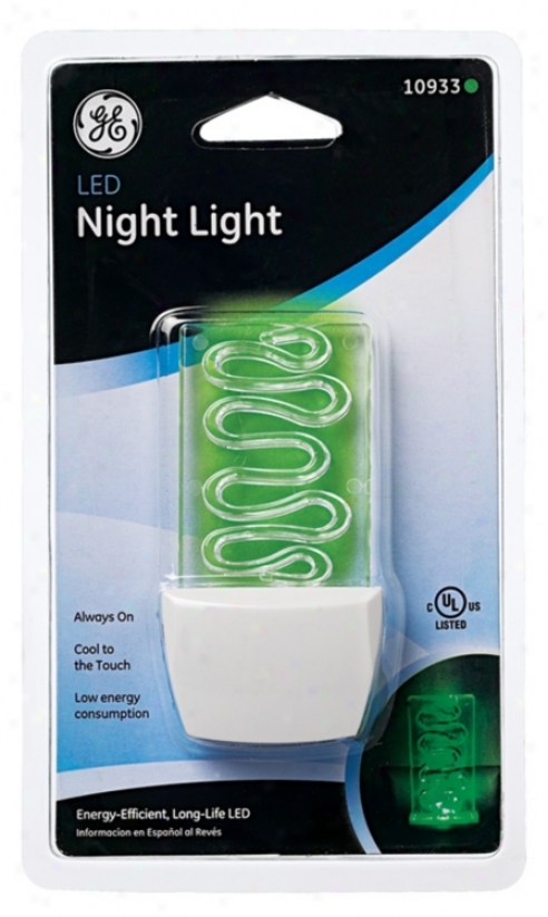 Lombard Stacked Curves Green Led Night Light (61805)