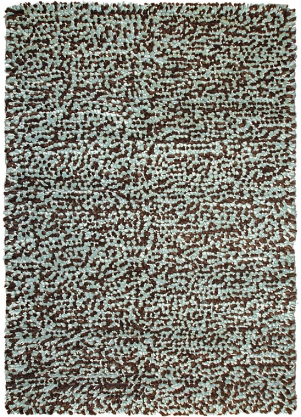 LombardiB rown-blue Shag Area Rug (f6640)