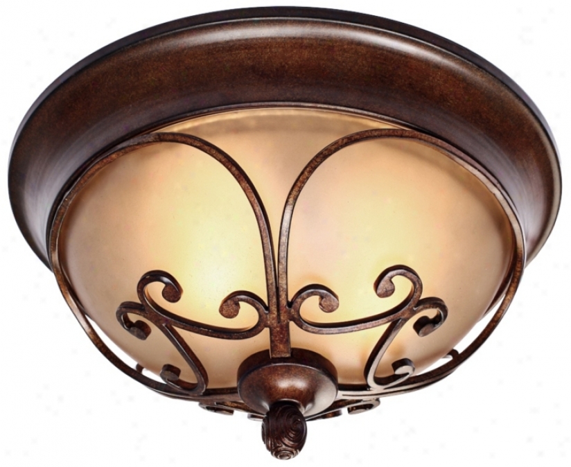 Loretto Collection Russet Bronze 14 1/2" Wide Ceiling iLght (r3369)