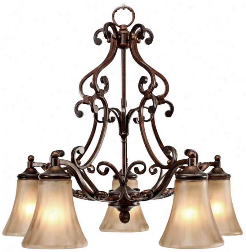 Loretto Collection Russef Bronze 26 1/2" Wide Chandelier (r3292)