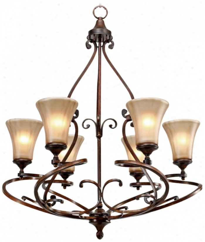 Loretto Collection Russet Bronze 30" Wide Chandelier (r3286)