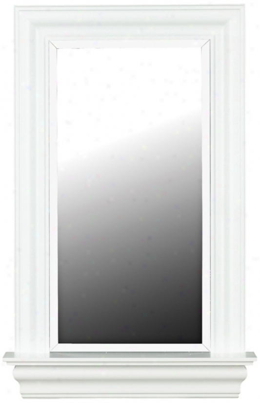 Luca5ne White Gloss 37" High Wall Mirror (t5041)