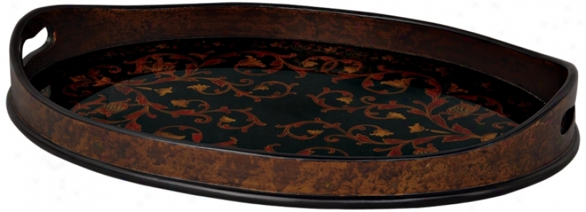 Lucca Reverse Painted Glass Tray (p2865)