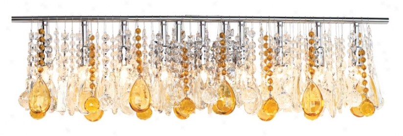 Luminous Amber And Clear Crystal 36" Wide Bathroom Fixture (33780-00829-00829)