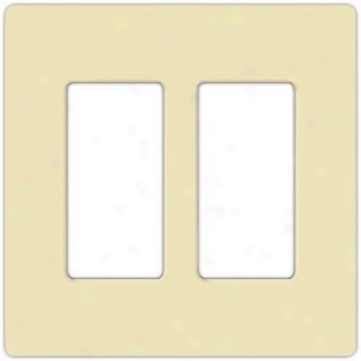 Lutron Claro 2 Gang Screwless Faceplate (53595)