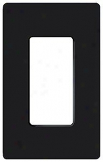 Lutron Claro Black 1 Gang Screwless Faceplate Switchplate (72601)