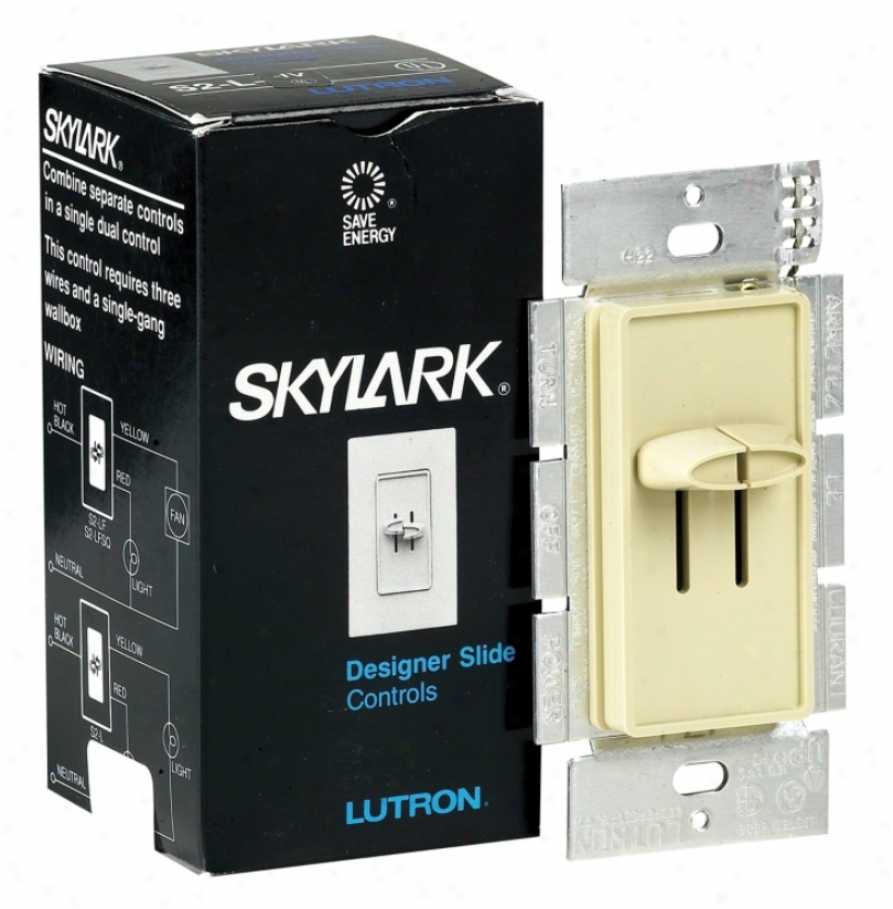 Lutron Skylark Dual Dimmer Control In Ivory (06759)