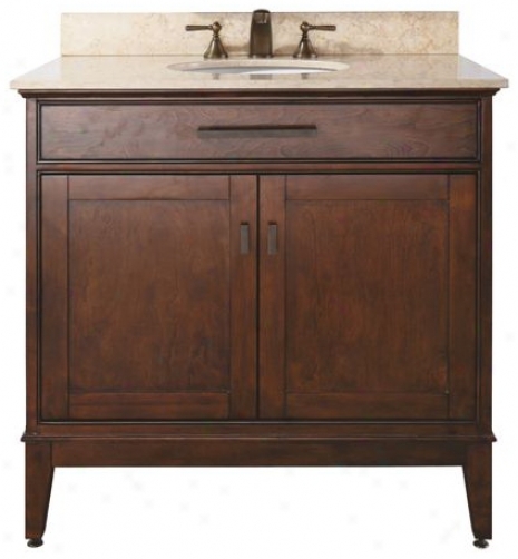 Madison Tobacco 37" Wide Marble Top Sink Vanity (r6959)