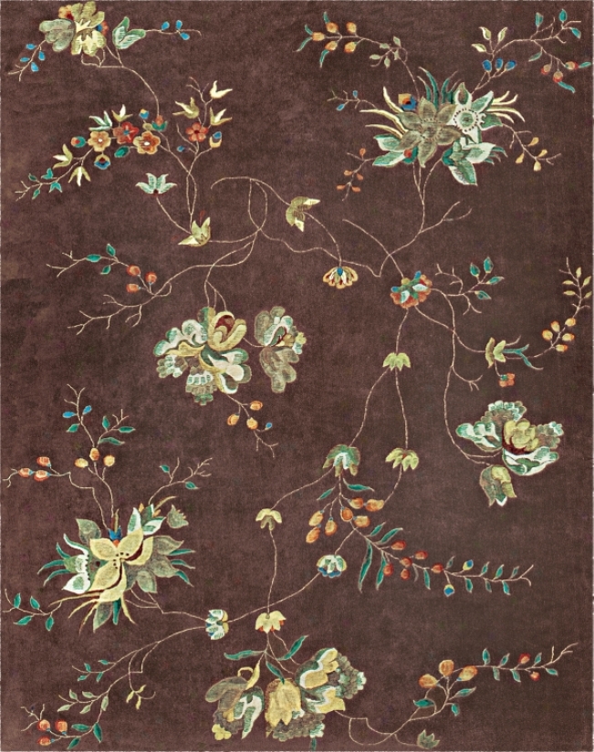 Magnolia Forest Eggplant 3' 6"x5' 6" Area Rug (69429)