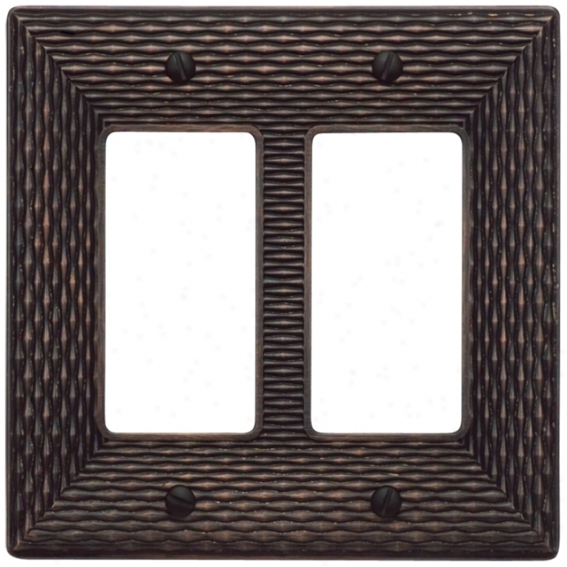 Mandalay Venetian Bronnze Double Rocoer Wall Plate (76866)