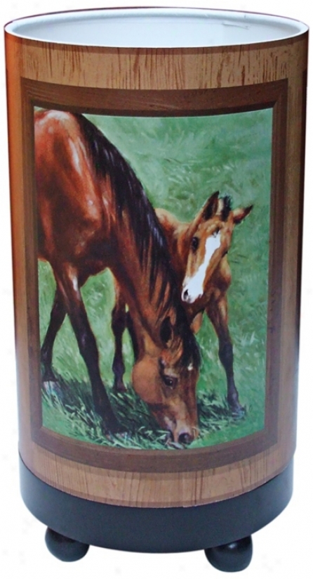 Mare And Foal 11" High Accent Lamp (r6843)