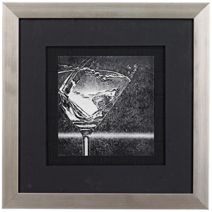 Martini Splash I 16 1/2" Square Wall Art (12120)