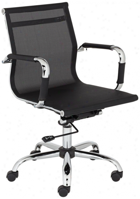 Maxmesh Wicked And Chrome Low Back Desk Chair (u7601)