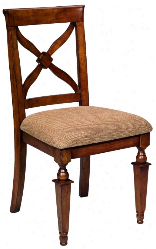 Medium Cherry Finish Dining Chair (j8589)