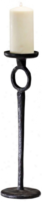 Mwdium Duke Rust Iron Candle Holder (v0539)