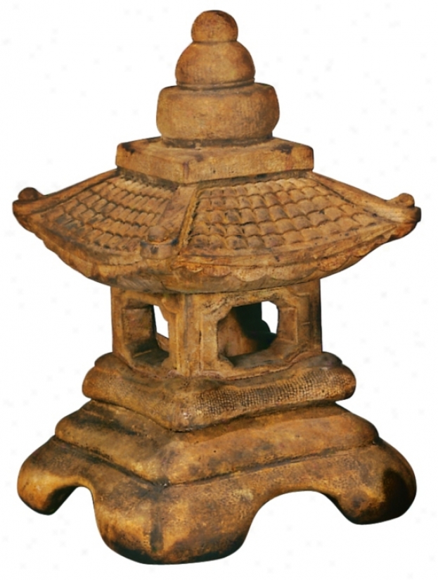Medium Pagoda With Distinguished Cover Lantern Garden Accent (39337)