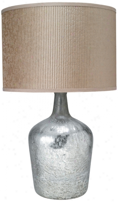 Medium Textured Mercury Glass Plum Jar Table Lamp (p2488)