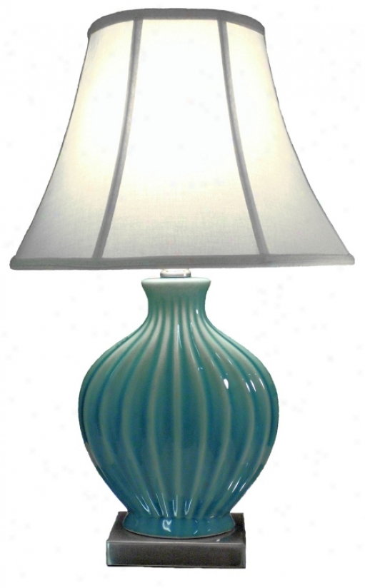 Melissa Ceramic Blue And Teal Table Lamp (p5463)