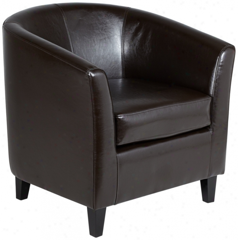 Melrose Espresso Recast Leather Tub Chair (u3033)