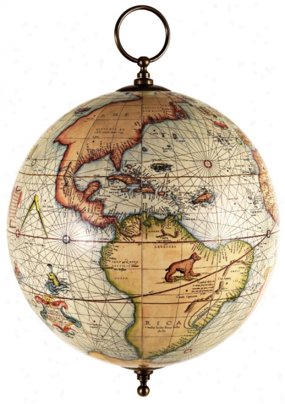 Mercator Globe Hanging Ornament (c. 1541) (v0347)