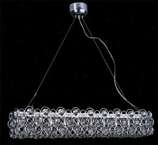 Merga Polished Chrome Finish 10-light Pendant Chandelier (m7980)