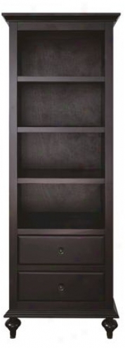 Merlot Light Espresso Finish 64" High Linen Tower (r6969)