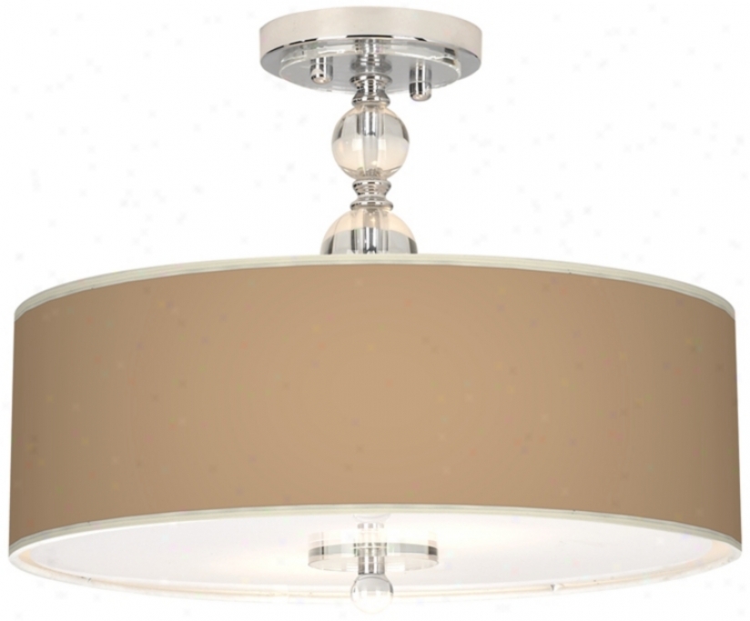 Mesa Tan Giclee 16" Wide Semi-flush Ceiling Porous (n7956-p9908)