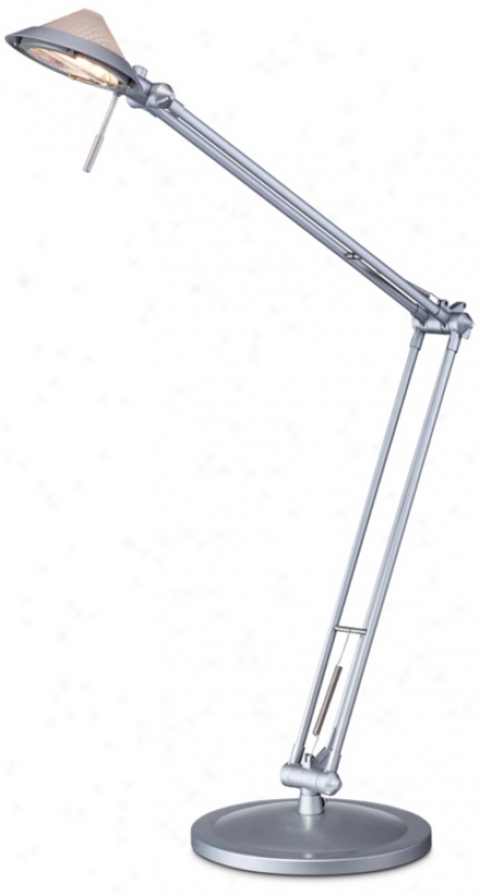 Metallic Gray Architect Halogen Desk Lamp (r1605)