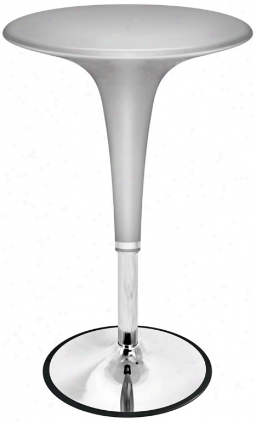 Metallic Silver Adjustable Gelato Bar Table (f4132)