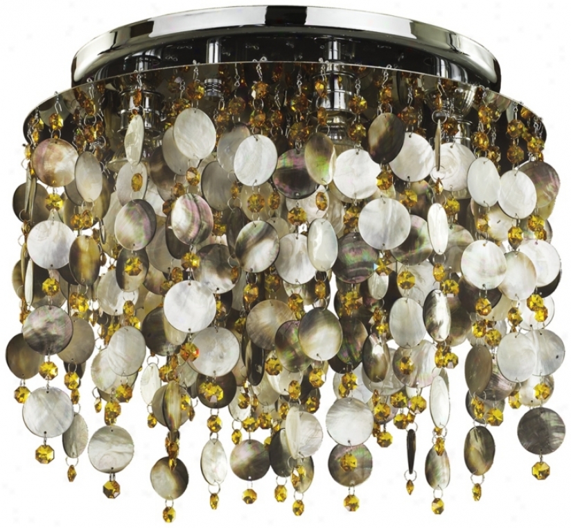 Midnight Pearl Topaz Crystal 17 1/2" Wide Ceiling Light (w4030)