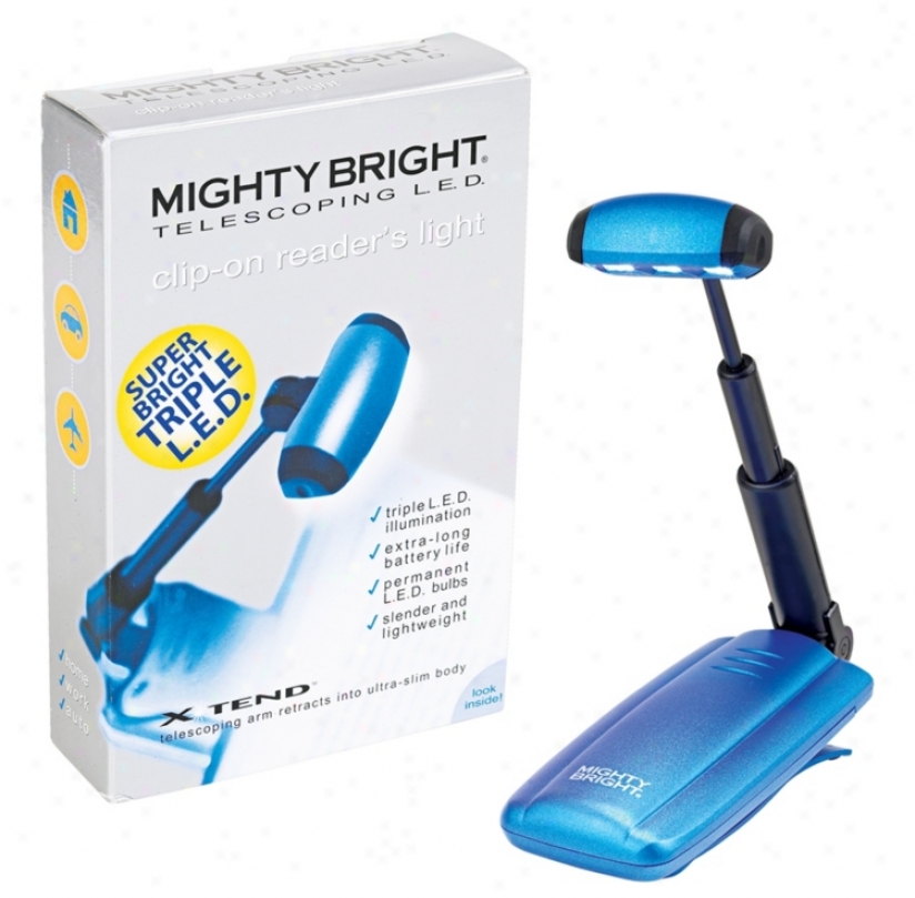 Mighty Bright Blue Telescoping Led Reader's Light (02676)