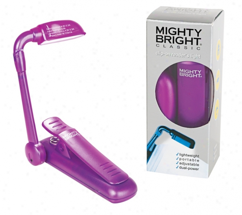 Mibhty Bright Clip-on Purple Passion Book Reading Light (50834)