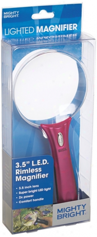 Mighty Bright Led Red 3 1/2&wuot; Wide Magnifier (66778)