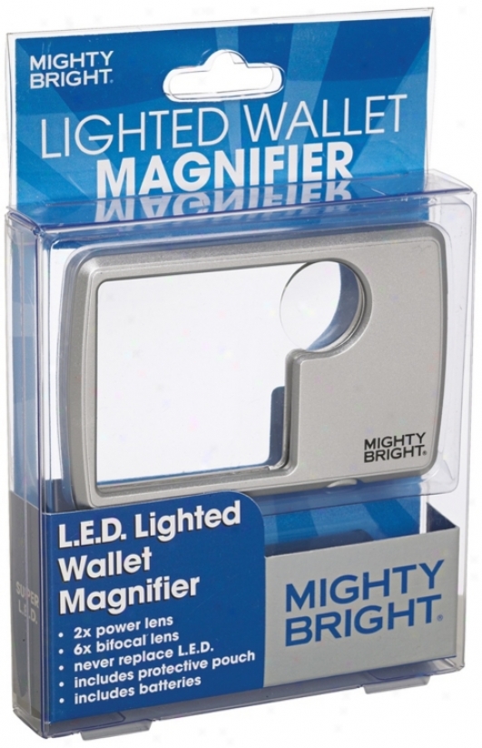 Mighty Bright Led Silver Wallet Magnifier (66308)