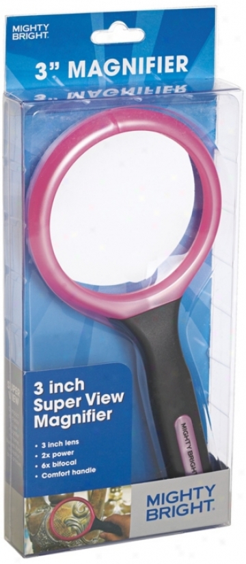 Mighty Bright Pink 3" Wide Magnifier (66635)