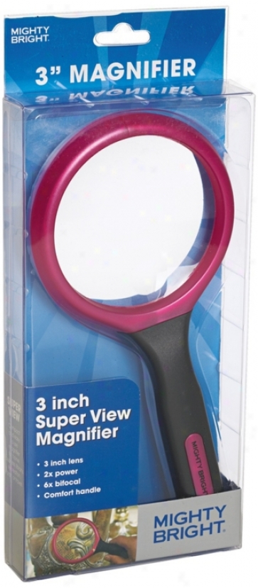 Mighty Bright Red 3" Wide Magnifier (66660)