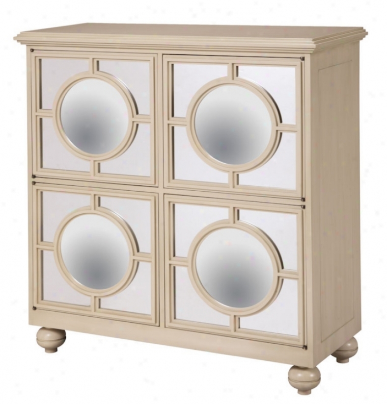 Mirage Ivory And Glass Cabinet (t2266))