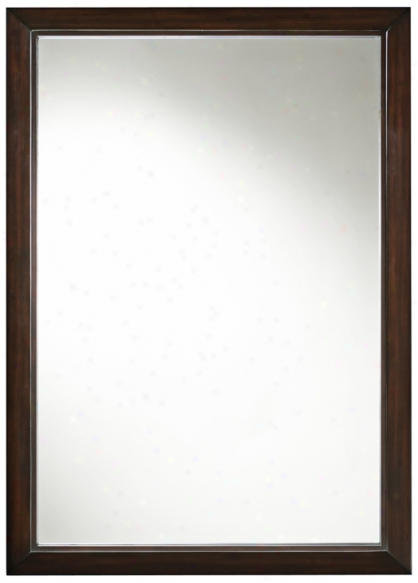 Mocha Polishing Rectangular 42" High Wall Mirror (h9756)