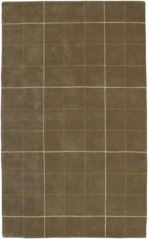 Mocha Squares Handmade Rug (53621)