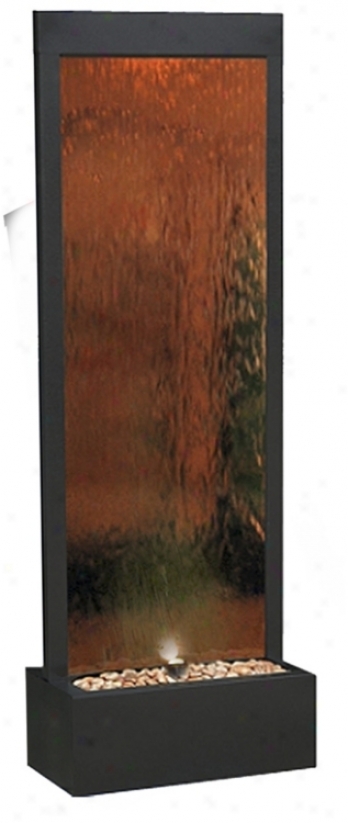 Modern Bronze Mirror Panel Fountain (j3430)