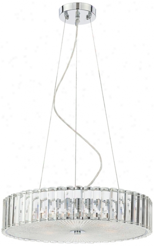 Modern Clear Glass Fluted 18 3/4" Wide Chandelier (p0387)
