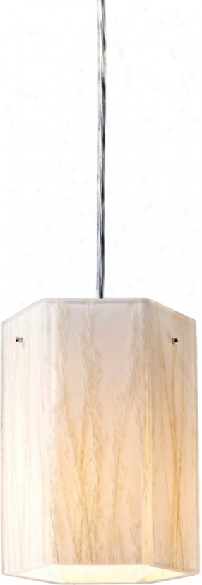 Modern Organics Assemblage White Sawgrass Mini Pendant Light (k9633)