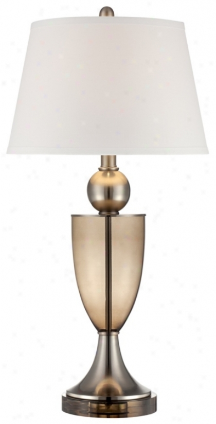 Modern Urn 32 1/4" High Chrome And Glass Table Lamp (v0767)